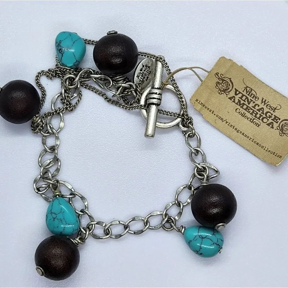 💜NWT Nine West Vintage America Charm Bracelet